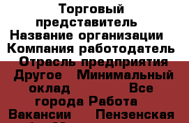 Торговый представитель › Название организации ­ Компания-работодатель › Отрасль предприятия ­ Другое › Минимальный оклад ­ 35 000 - Все города Работа » Вакансии   . Пензенская обл.,Мокшанский р-н